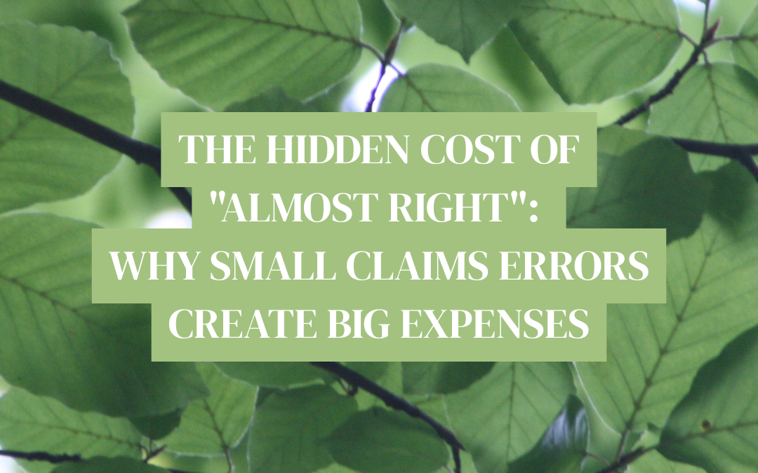The Hidden Cost of “Almost Right”: Why Small Claims Errors Create Big Expenses