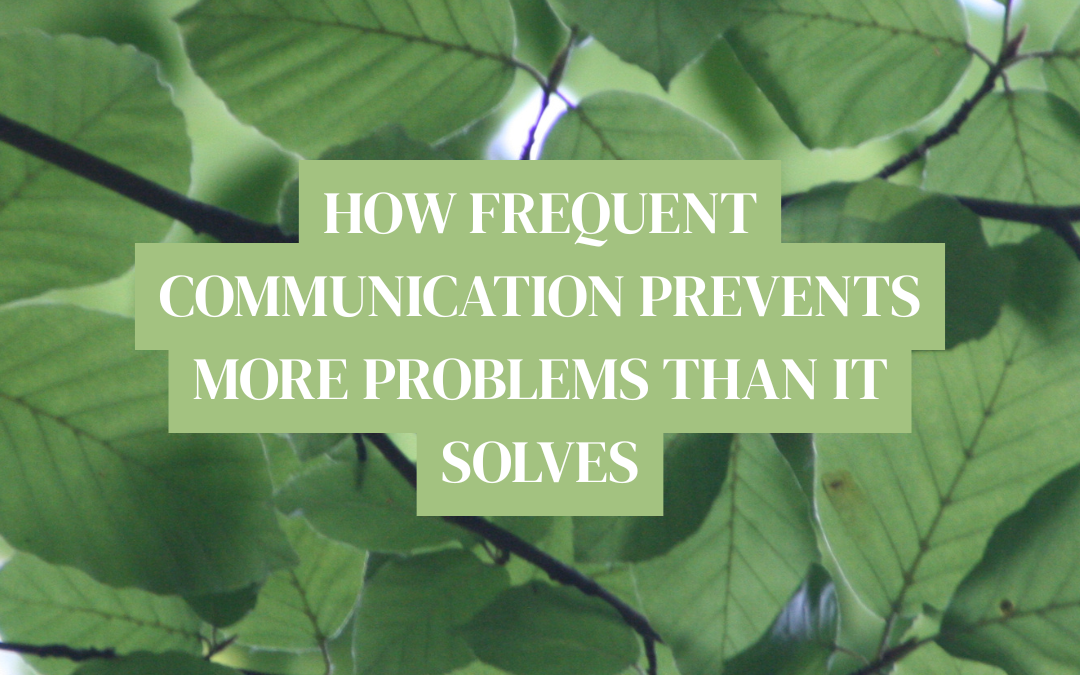 How Frequent Communication Prevents More Problems Than It Solves